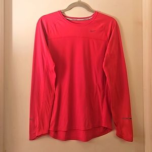 Women's Nike Miller Dri-Fit Running Top Long Sleeved Pink